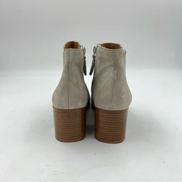 Aquatalia Taupe Charlotte Weatherproof Suede Booties Size 7.5